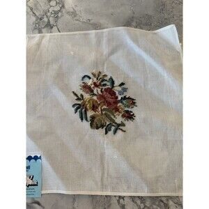 Vintage Dritz Luxury Needlepoint Floral Roses 20x20 Preworked Madeira Portugal 2